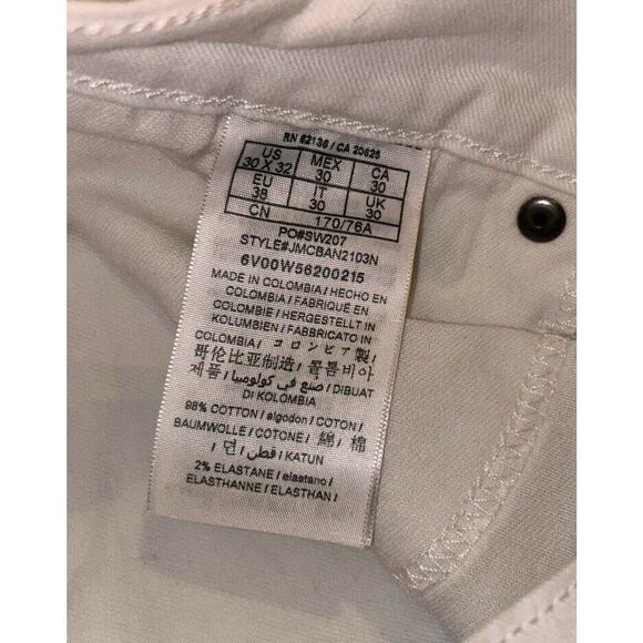Guess Los Angeles Women Jeans‎ Size 30x32 White Denim Y2K Mid Rise Skinny - Picture 10 of 11
